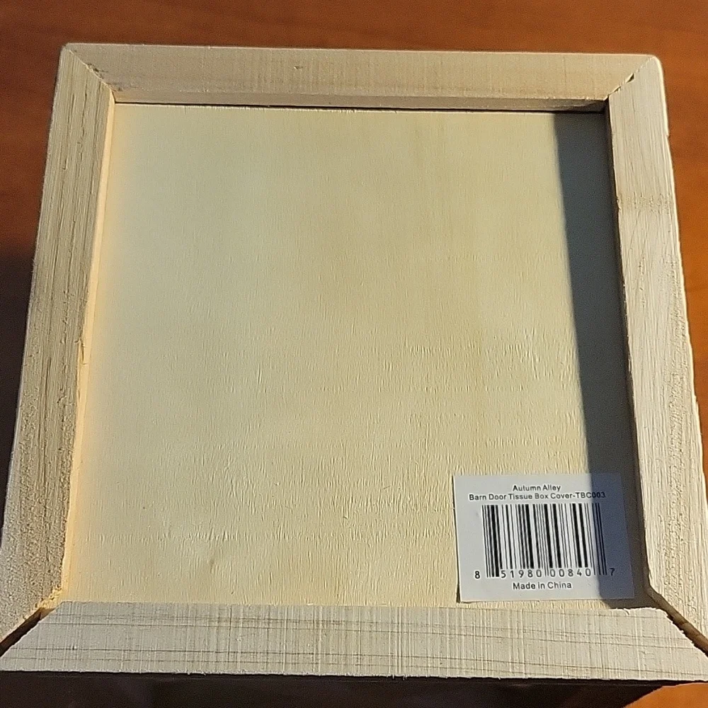 Rustic Wooden Tissue Box Holder New